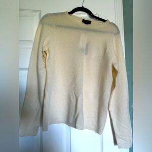 Cashmere Charter Club white sweater, Macy’s, NWT, sheer material